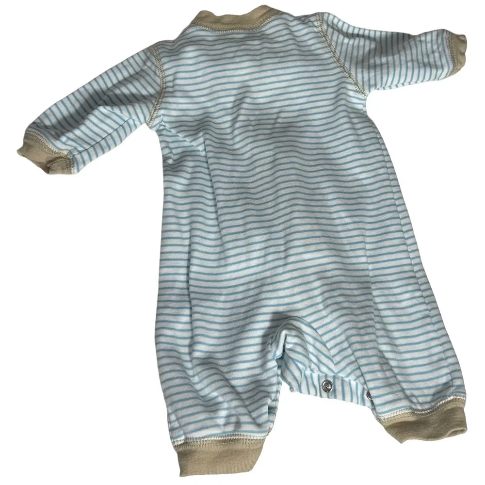 Carter's Blue and White Striped Newborn Onesie‎